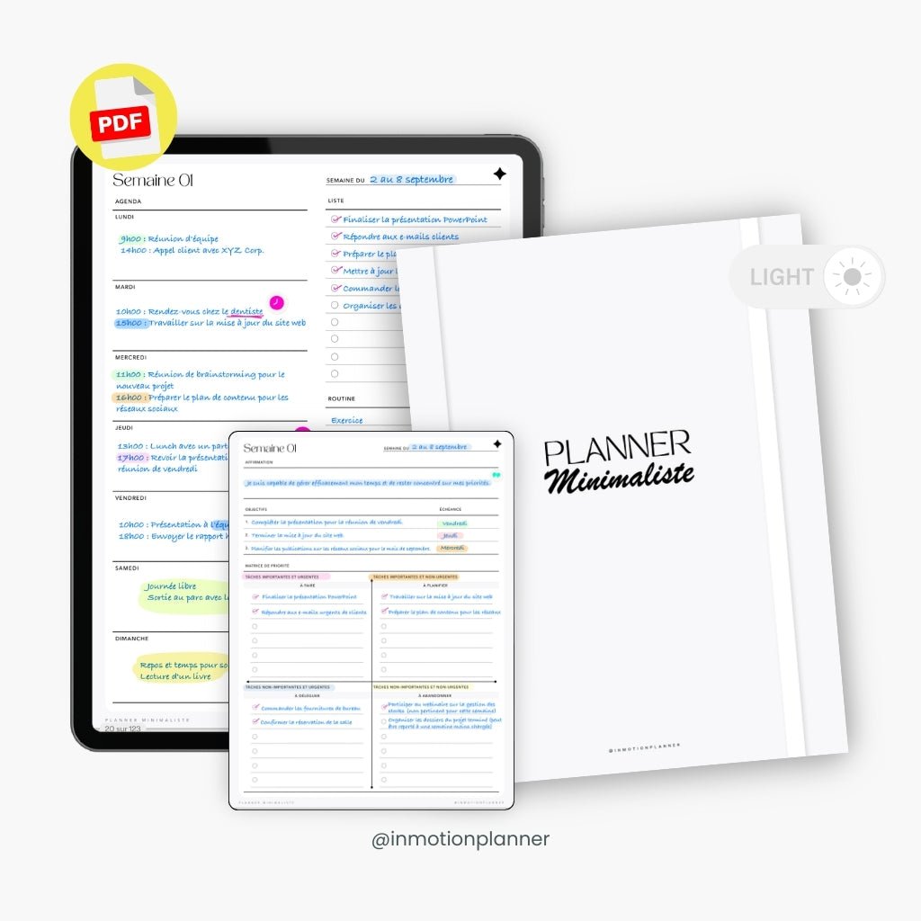 Planner Minimaliste non daté - 52 semaines - Image 6