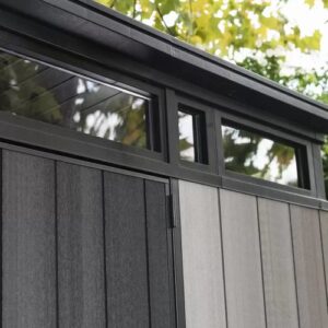 Keter 9x 7 Artisan Heavy Duty Plastic Pent Shed – Grey