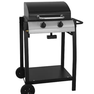 Black 2 burner Gas BBQ