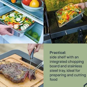 GoodHome Attaia Black 3 burner Gas BBQ