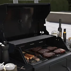 GoodHome Etowah Black Charcoal BBQ (D) 3660mm 207 x 430mm