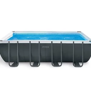 Intex 18ft x 9ft x 52″ Ultra XTR Frame Rectangular Above Ground Swimming Pool with Sand Filter